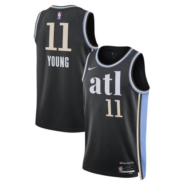 Unisex Atlanta Hawks Trae Young Nike Black 2023-24 Swingman Jersey - City Edition - The Official NBA Lib. One Store, Every Team