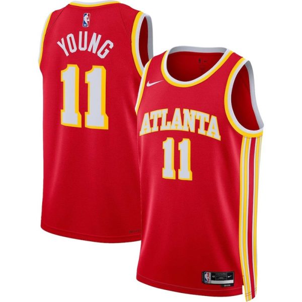 Unisex Atlanta Hawks Trae Young Nike Red 2023-24 Swingman Jersey - Icon Edition - The Official NBA Lib. One Store, Every Team