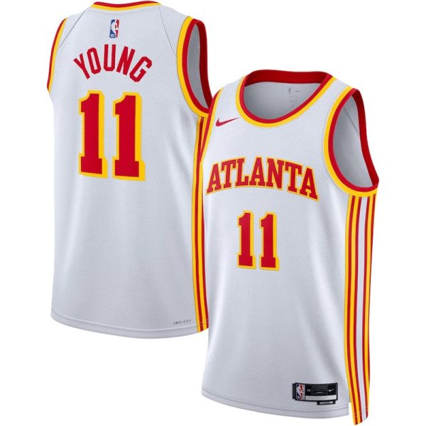 Unisex Atlanta Hawks Trae Young Nike White 2023-24 Swingman Jersey - Association Edition - The Official NBA Lib. One Store, Every Team