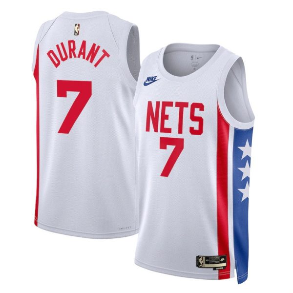 Unisex Brooklyn Nets Kevin Durant Nike White Swingman Jersey - Classic Edition - The Official NBA Lib. One Store, Every Team