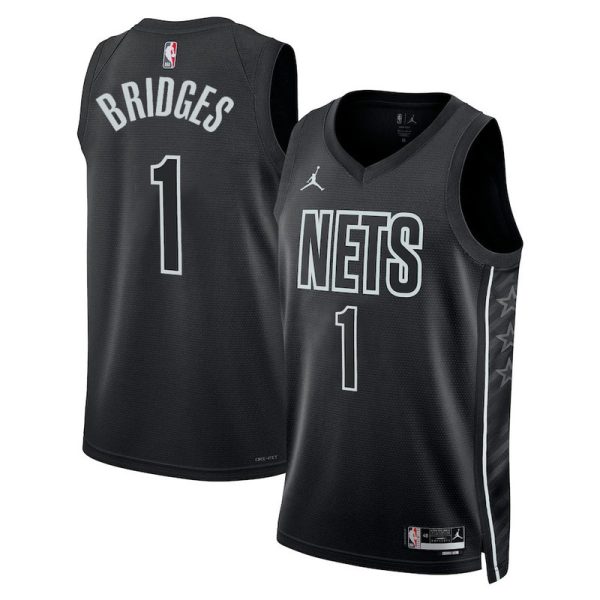 Unisex Brooklyn Nets Mikal Bridges Jordan Black Swingman Jersey - Statement Edition - The Official NBA Lib. One Store, Every Team