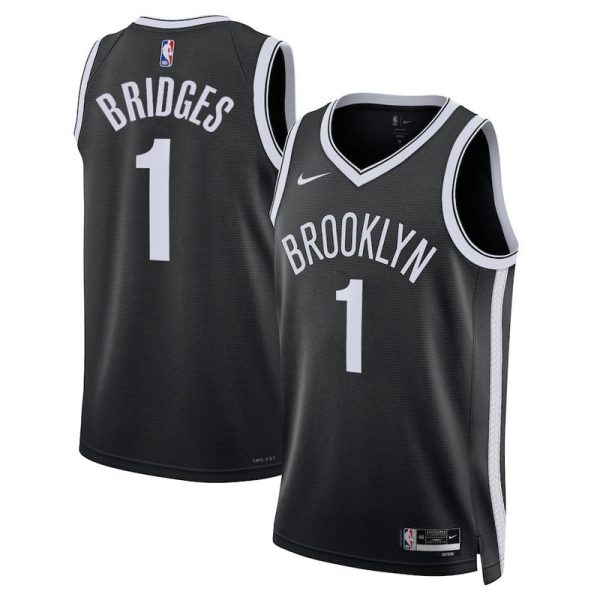 Unisex Brooklyn Nets Mikal Bridges Nike Black Swingman Jersey - Icon Edition - The Official NBA Lib. One Store, Every Team