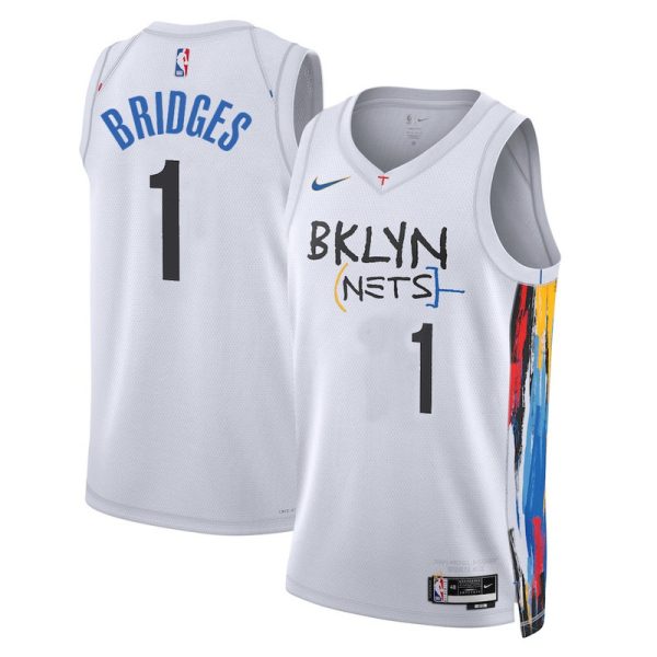 Unisex Brooklyn Nets Mikal Bridges Nike White 2022-23 Swingman Jersey - City Edition - The Official NBA Lib. One Store, Every Team