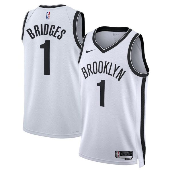 Unisex Brooklyn Nets Mikal Bridges Nike White Swingman Jersey - Association Edition - The Official NBA Lib. One Store, Every Team