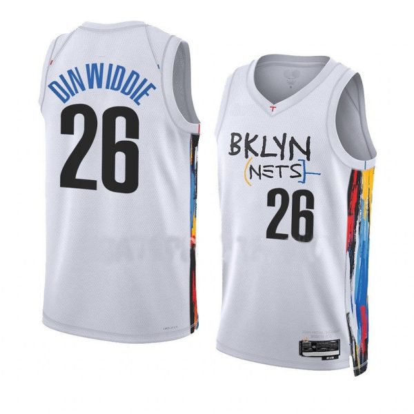 Unisex Brooklyn Nets Spencer Dinwiddie Nike White 2022-23 Swingman Jersey - City Edition - The Official NBA Lib. One Store, Every Team