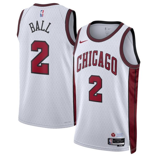 Unisex Chicago Bulls Lonzo Ball Nike White 2022-23 Swingman Jersey - City Edition - The Official NBA Lib. One Store, Every Team