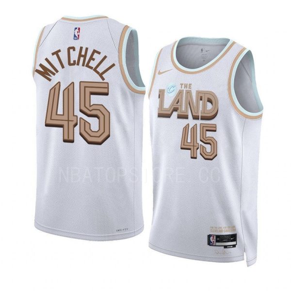 Unisex Cleveland Cavaliers Donovan Mitchell Nike White 2022-23 Swingman Jersey - City Edition - The Official NBA Lib. One Store, Every Team
