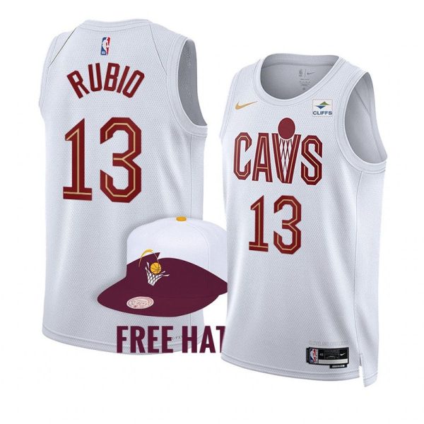 Unisex Cleveland Cavaliers Ricky Rubio Nike White Swingman Jersey - Association Edition - The Official NBA Lib. One Store, Every Team