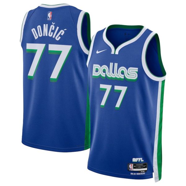 Unisex Dallas Mavericks Luka Dončić Nike Blue 2023-24 Swingman Jersey - City Edition - The Official NBA Lib. One Store, Every Team
