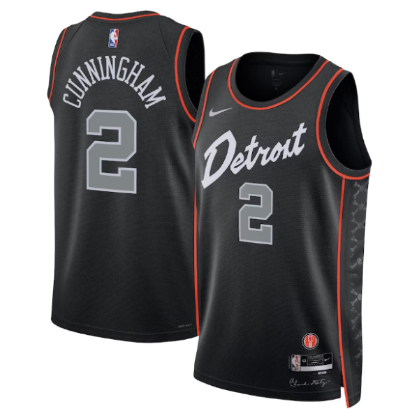 Unisex Detroit Pistons Cade Cunningham Nike Black 2023-24 Swingman Jersey - City Edition - The Official NBA Lib. One Store, Every Team