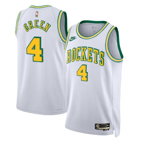 Unisex Houston Rockets Jalen Green Nike White Swingman Jersey - Classic Edition - The Official NBA Lib. One Store, Every Team