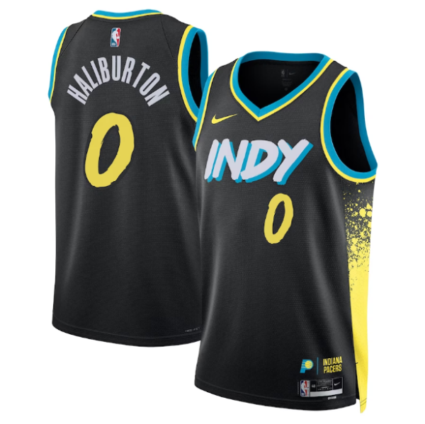 Unisex Indiana Pacers Tyrese Haliburton Nike Black Swingman Jersey - City Edition - The Official NBA Lib. One Store, Every Team