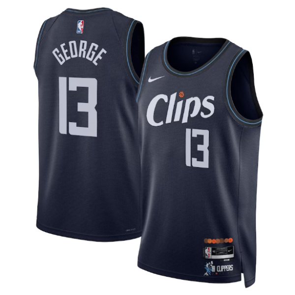 Unisex LA Clippers Paul George Nike Navy 2023-24 Swingman Jersey - City Edition - The Official NBA Lib. One Store, Every Team