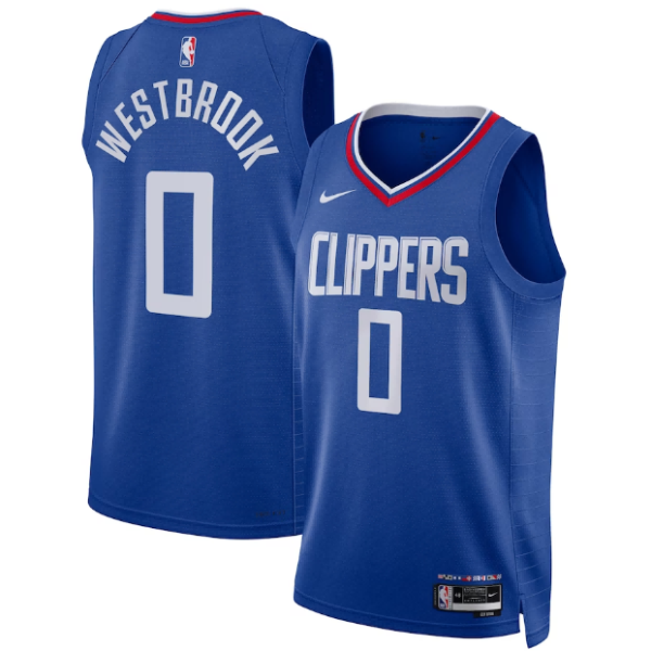 Unisex LA Clippers Russell Westbrook Nike Blue Swingman Jersey - Icon Edition - The Official NBA Lib. One Store, Every Team