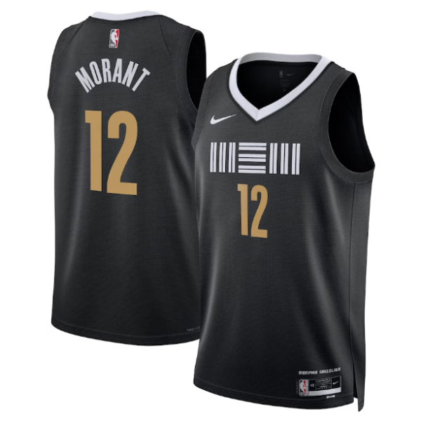 Unisex Memphis Grizzlies Ja Morant Nike Black 2023-24 Swingman Jersey - City Edition - The Official NBA Lib. One Store, Every Team