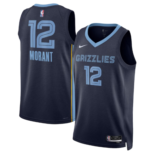 Unisex Memphis Grizzlies Ja Morant Nike Navy Swingman Jersey - Icon Edition - The Official NBA Lib. One Store, Every Team
