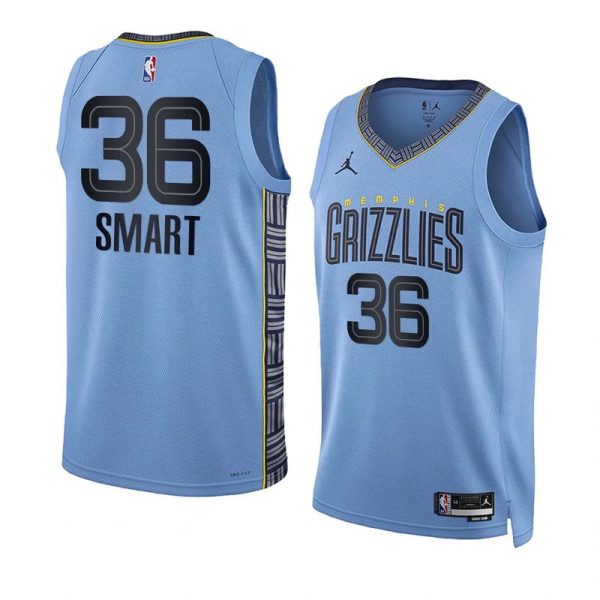 Unisex Memphis Grizzlies Marcus Smart Jr. Jordan Blue Swingman Jersey - Association Edition - The Official NBA Lib. One Store, Every Team