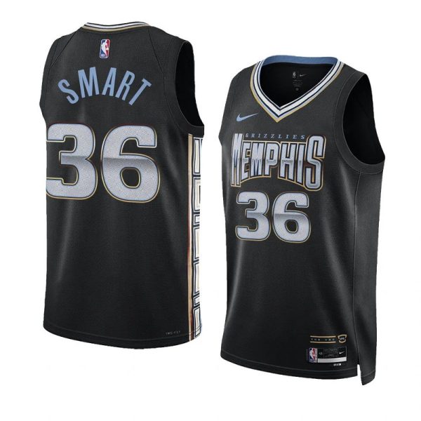 Unisex Memphis Grizzlies Marcus Smart Jr. Nike Black 2022-23 Swingman Jersey - City Edition - The Official NBA Lib. One Store, Every Team