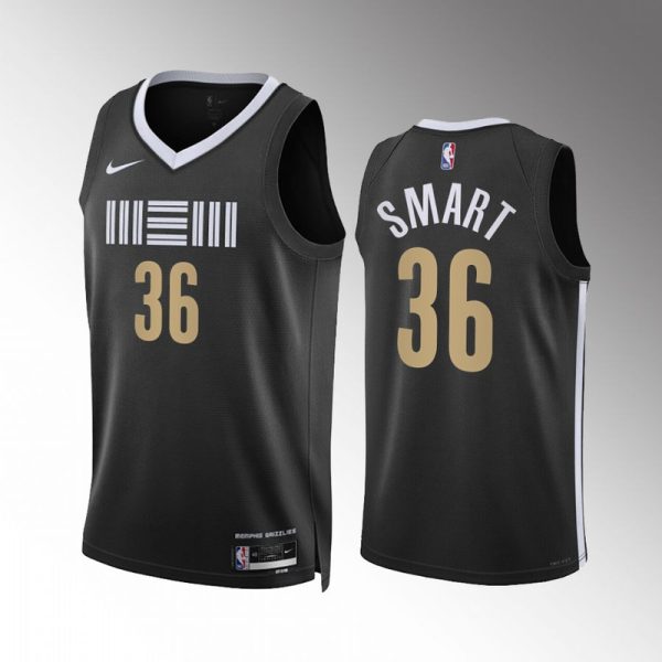 Unisex Memphis Grizzlies Marcus Smart Jr. Nike Black 2023-24 Swingman Jersey - City Edition - The Official NBA Lib. One Store, Every Team