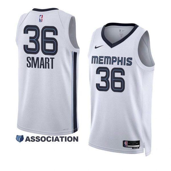 Unisex Memphis Grizzlies Marcus Smart Nike White Swingman Jersey - Association Edition - The Official NBA Lib. One Store, Every Team