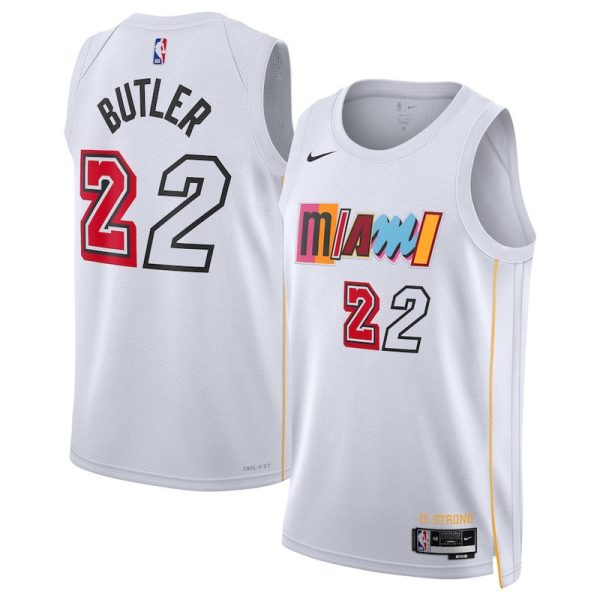 Unisex Miami Heat Jimmy Butler Nike White 2022-23 Swingman Jersey - City Edition - The Official NBA Lib. One Store, Every Team