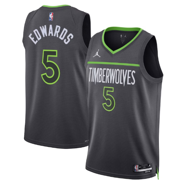 Unisex Minnesota Timberwolves Anthony Edwards Jordan Brand Charcoal Swingman Jersey - Statement Edition - The Official NBA Lib. One Store, Every Team
