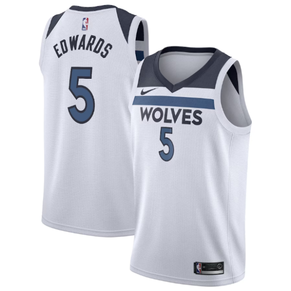 Unisex Minnesota Timberwolves Anthony Edwards Nike White Swingman Jersey - Association Edition - The Official NBA Lib. One Store, Every Team
