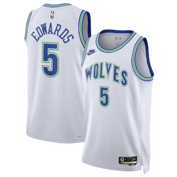 Unisex Minnesota Timberwolves Anthony Edwards Nike White Swingman Jersey - Classic Edition - The Official NBA Lib. One Store, Every Team