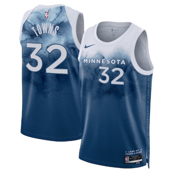Unisex Minnesota Timberwolves Karl-Anthony Towns Nike Blue Swingman Jersey - City Edition - The Official NBA Lib. One Store, Every Team
