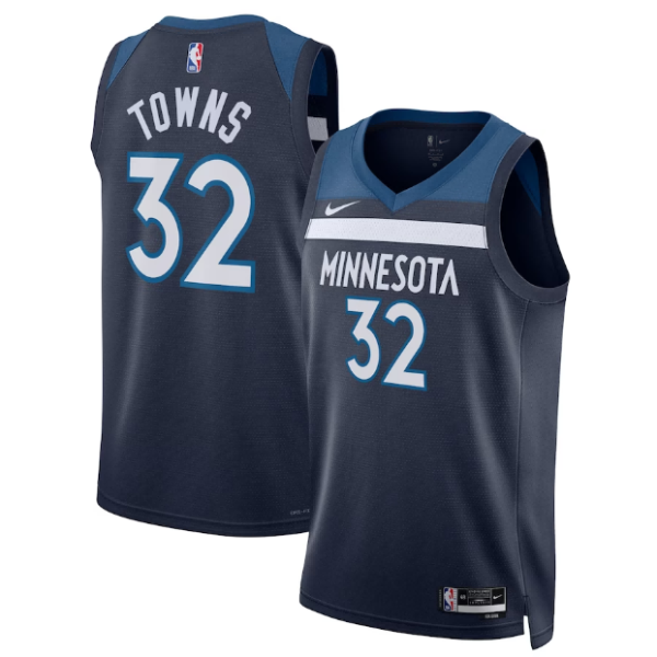 Unisex Minnesota Timberwolves Karl-Anthony Towns Nike Navy Swingman Jersey - Icon Edition - The Official NBA Lib. One Store, Every Team