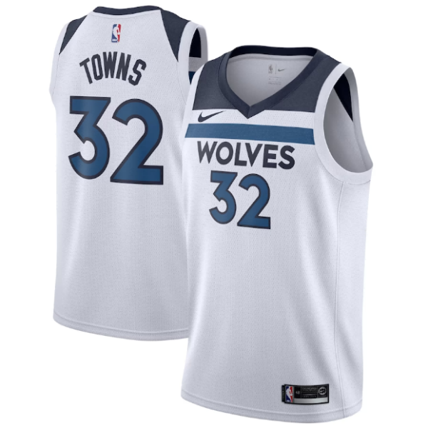 Unisex Minnesota Timberwolves Karl-Anthony Towns Nike White Swingman Jersey - Association Edition - The Official NBA Lib. One Store, Every Team