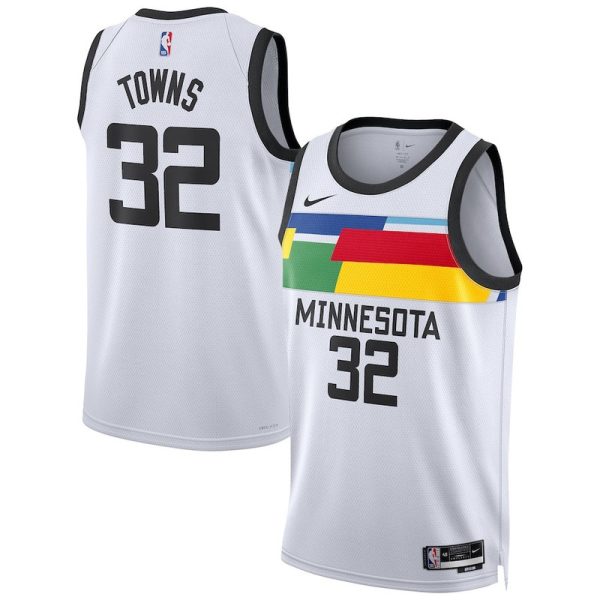 Unisex Minnesota Timberwolves Karl-Anthony Towns Nike White Swingman Jersey - City Edition - The Official NBA Lib. One Store, Every Team