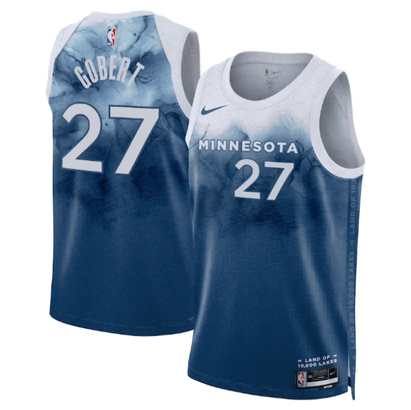 Unisex Minnesota Timberwolves Rudy Gobert Nike Blue Swingman Jersey - City Edition - The Official NBA Lib. One Store, Every Team