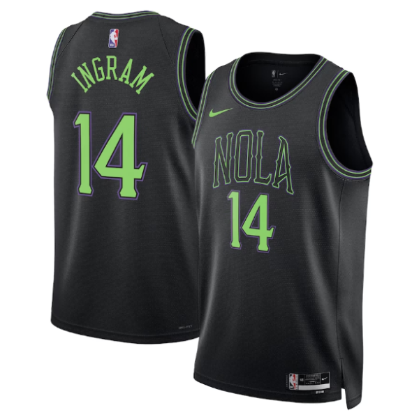 Unisex New Orleans Pelicans Brandon Ingram Nike Black 2023-24 Swingman Jersey - City Edition - The Official NBA Lib. One Store, Every Team