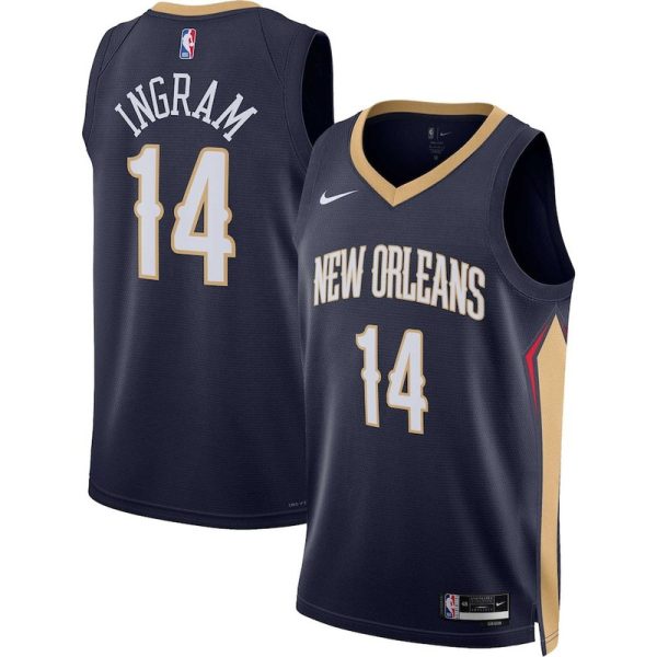 Unisex New Orleans Pelicans Brandon Ingram Nike Navy Swingman Jersey - Icon Edition - The Official NBA Lib. One Store, Every Team