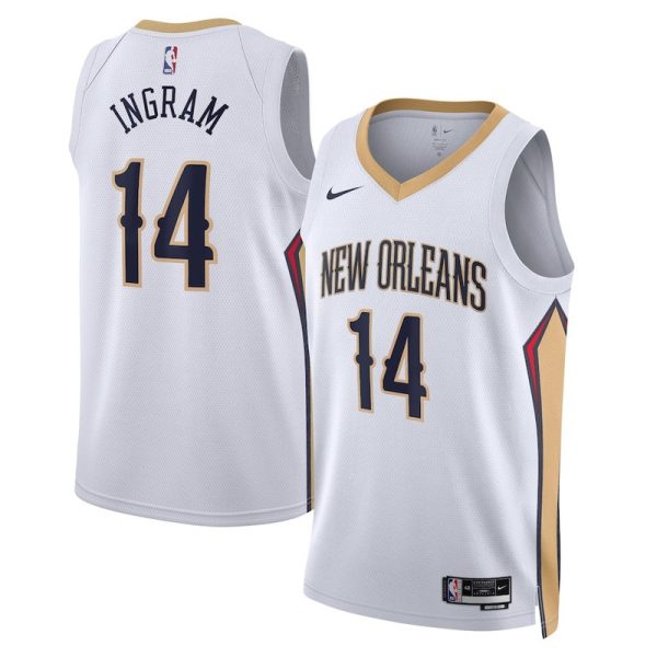 Unisex New Orleans Pelicans Brandon Ingram Nike White Swingman Jersey - Association Edition - The Official NBA Lib. One Store, Every Team