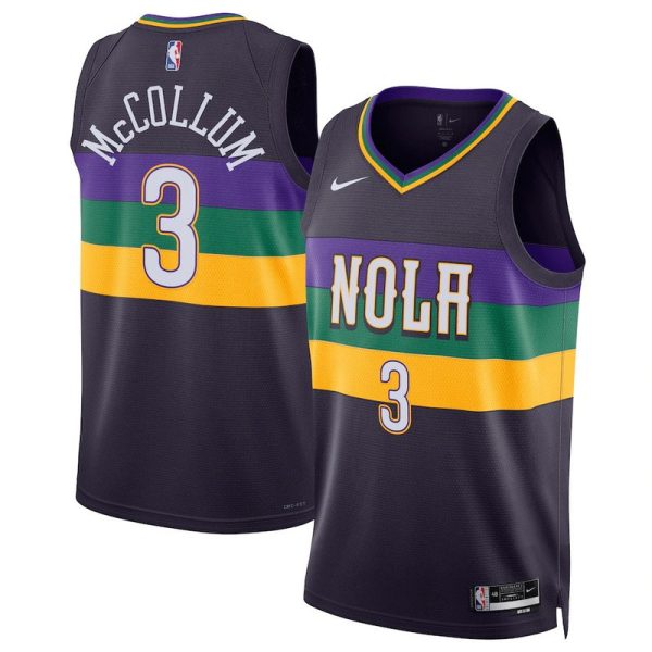 Unisex New Orleans Pelicans CJ McCollum Nike Black 2022-23 Swingman Jersey - City Edition - The Official NBA Lib. One Store, Every Team