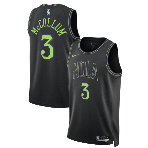 Unisex New Orleans Pelicans CJ McCollum Nike Black 2023-24 Swingman Jersey - City Edition - The Official NBA Lib. One Store, Every Team