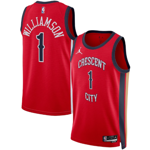 Unisex New Orleans Pelicans Zion Williamson Jordan Brand Red Swingman Jersey - Statement Edition - The Official NBA Lib. One Store, Every Team