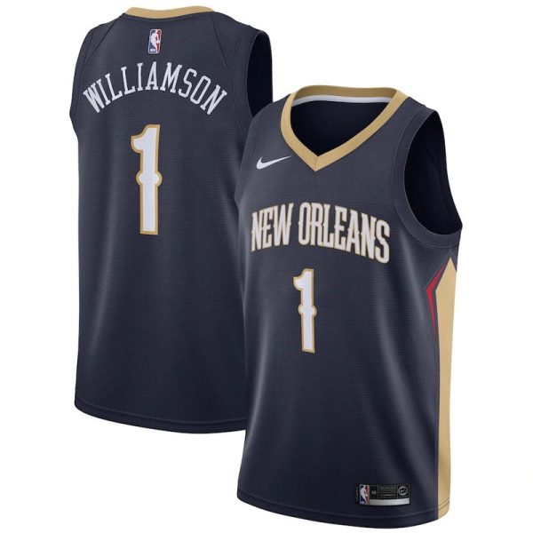 Unisex New Orleans Pelicans Zion Williamson Nike Navy Swingman Jersey - Icon Edition - The Official NBA Lib. One Store, Every Team