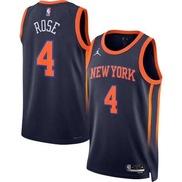 Unisex New York Knicks Derrick Rose Jordan Navy Swingman Jersey - Statement Edition - The Official NBA Lib. One Store, Every Team