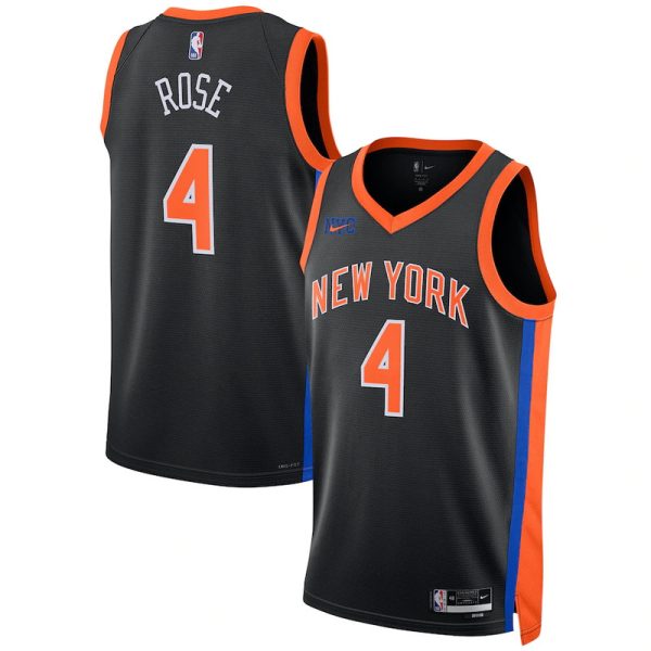 Unisex New York Knicks Derrick Rose Nike Black Swingman Jersey - City Edition - The Official NBA Lib. One Store, Every Team