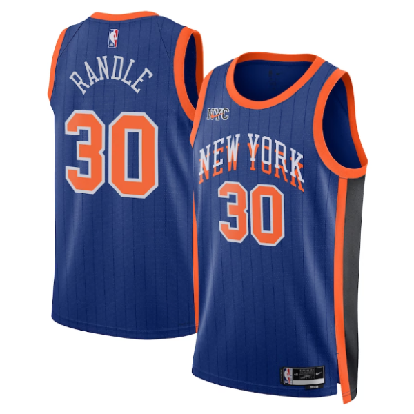 Unisex New York Knicks Julius Randle Nike Blue 2023-24 Swingman Jersey - City Edition - The Official NBA Lib. One Store, Every Team