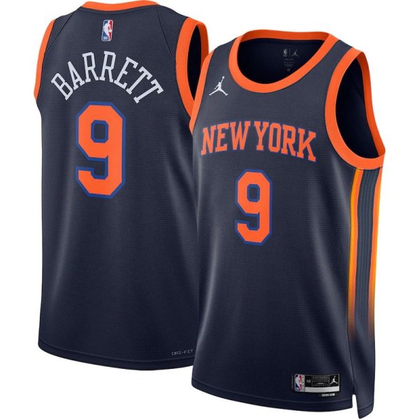 Unisex New York Knicks RJ Barrett Nike Navy Swingman Jersey - Statement Edition - The Official NBA Lib. One Store, Every Team