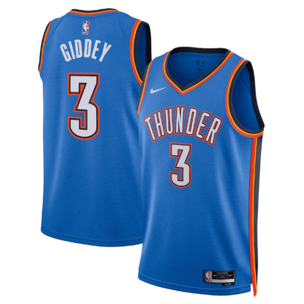 Unisex Oklahoma City Thunder Josh Giddey Nike Blue Swingman Jersey - Icon Edition - The Official NBA Lib. One Store, Every Team