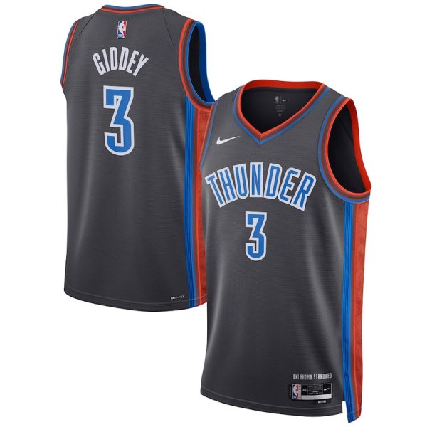 Unisex Oklahoma City Thunder Josh Giddey Nike Grey 2022-23 Swingman Jersey - City Edition - The Official NBA Lib. One Store, Every Team