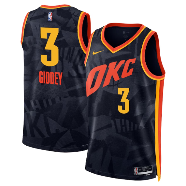 Unisex Oklahoma City Thunder Josh Giddey Nike Navy 2023-24 Swingman Jersey - City Edition - The Official NBA Lib. One Store, Every Team