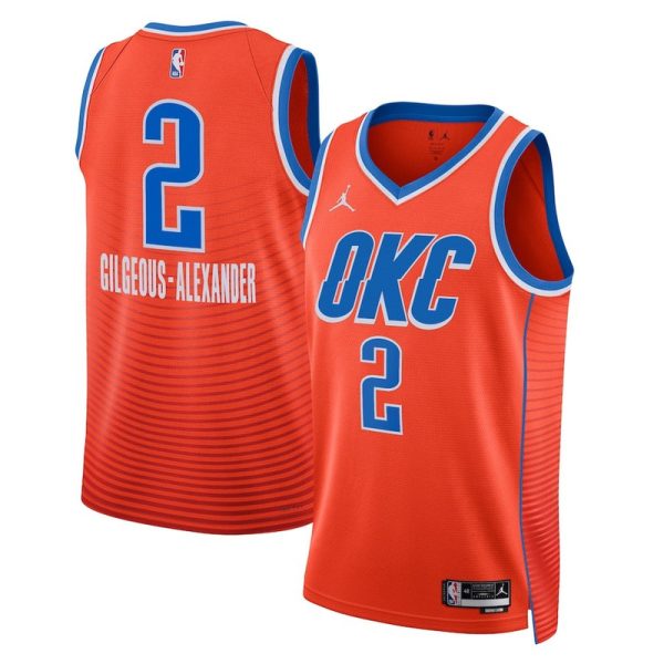 Unisex Oklahoma City Thunder Shai Gilgeous-Alexander Jordan Orange Swingman Jersey - Statement Edition - The Official NBA Lib. One Store, Every Team