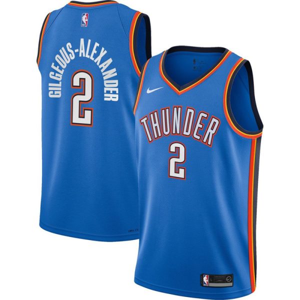 Unisex Oklahoma City Thunder Shai Gilgeous-Alexander Nike Blue Swingman Jersey - Icon Edition - The Official NBA Lib. One Store, Every Team
