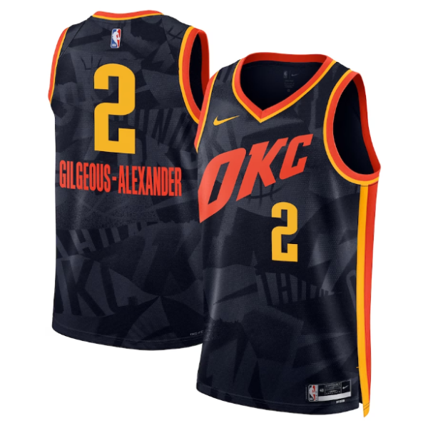 Unisex Oklahoma City Thunder Shai Gilgeous-Alexander Nike Navy 2023-24 Swingman Jersey - City Edition - The Official NBA Lib. One Store, Every Team